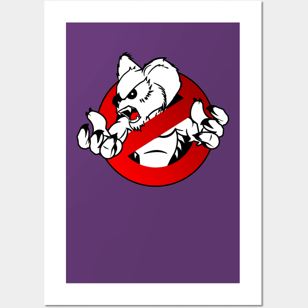 GB: Australia Drop Bear (red) Logo v2 Wall Art by BtnkDRMS